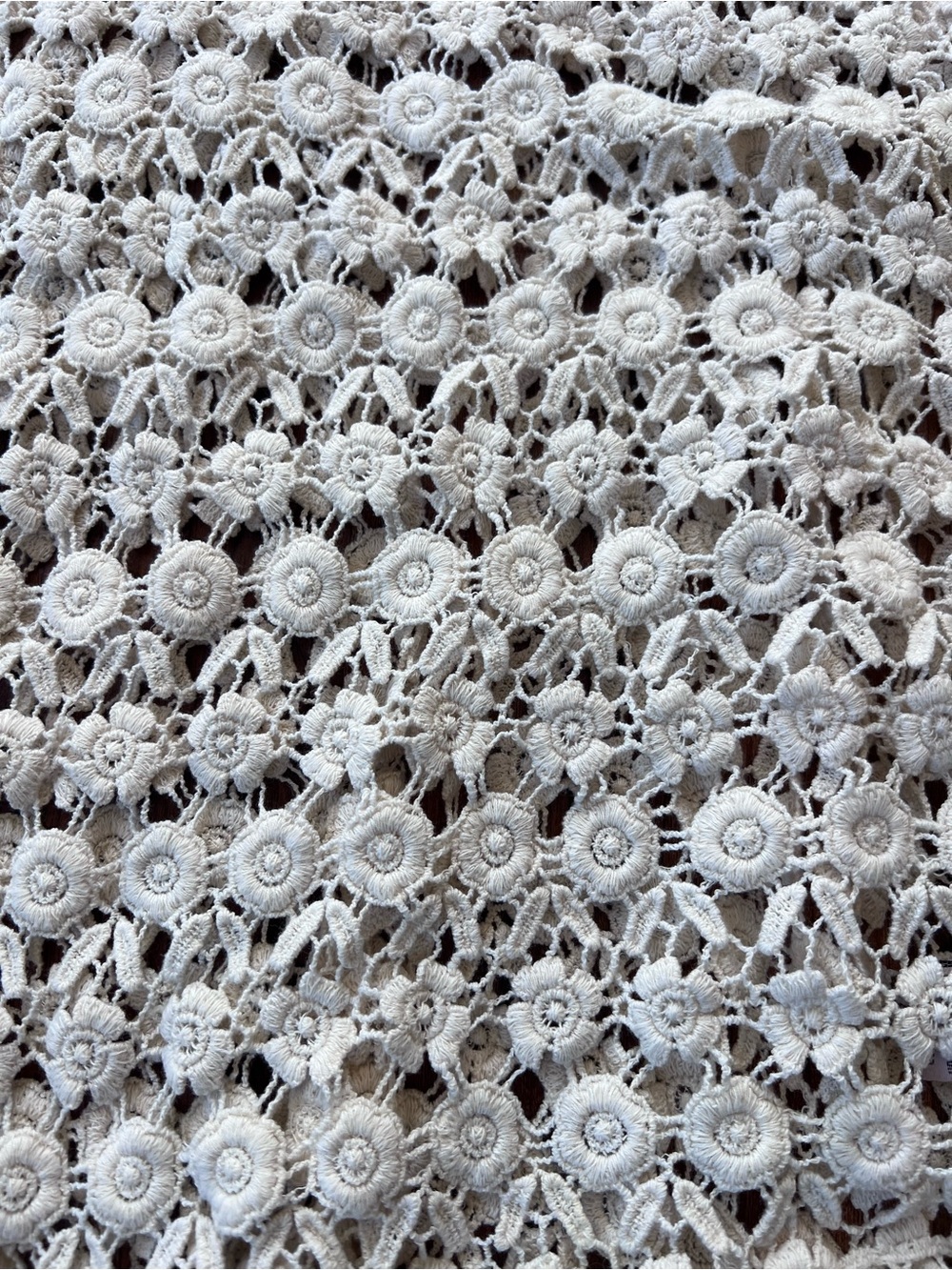 Dreams Charlie Ivory Floral Crochet Lace Fringe Tank Top Small - Picture 7 of 10